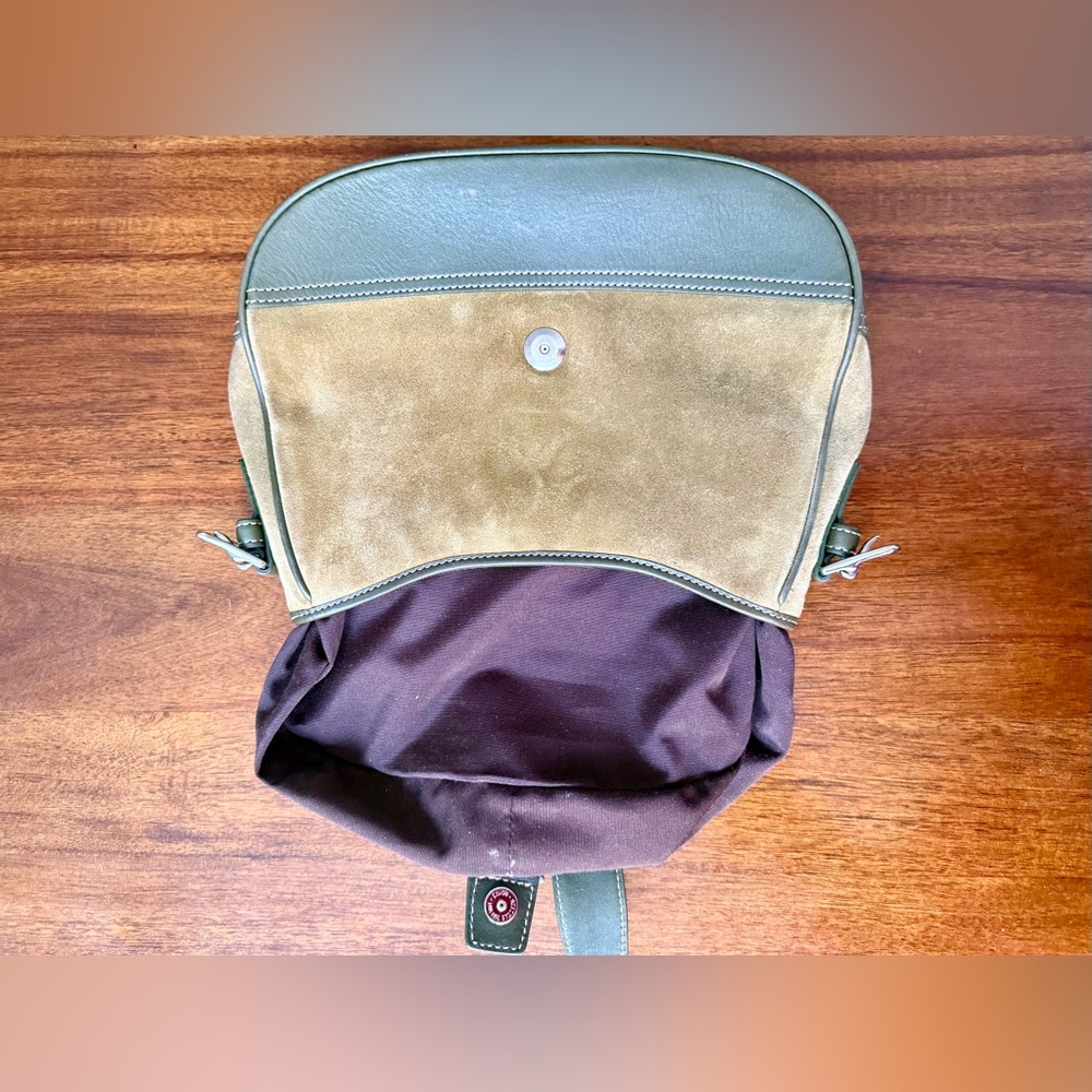 Vintage Coach Olive Green Suede Hobo Y2K 2000s - Picture 10 of 13